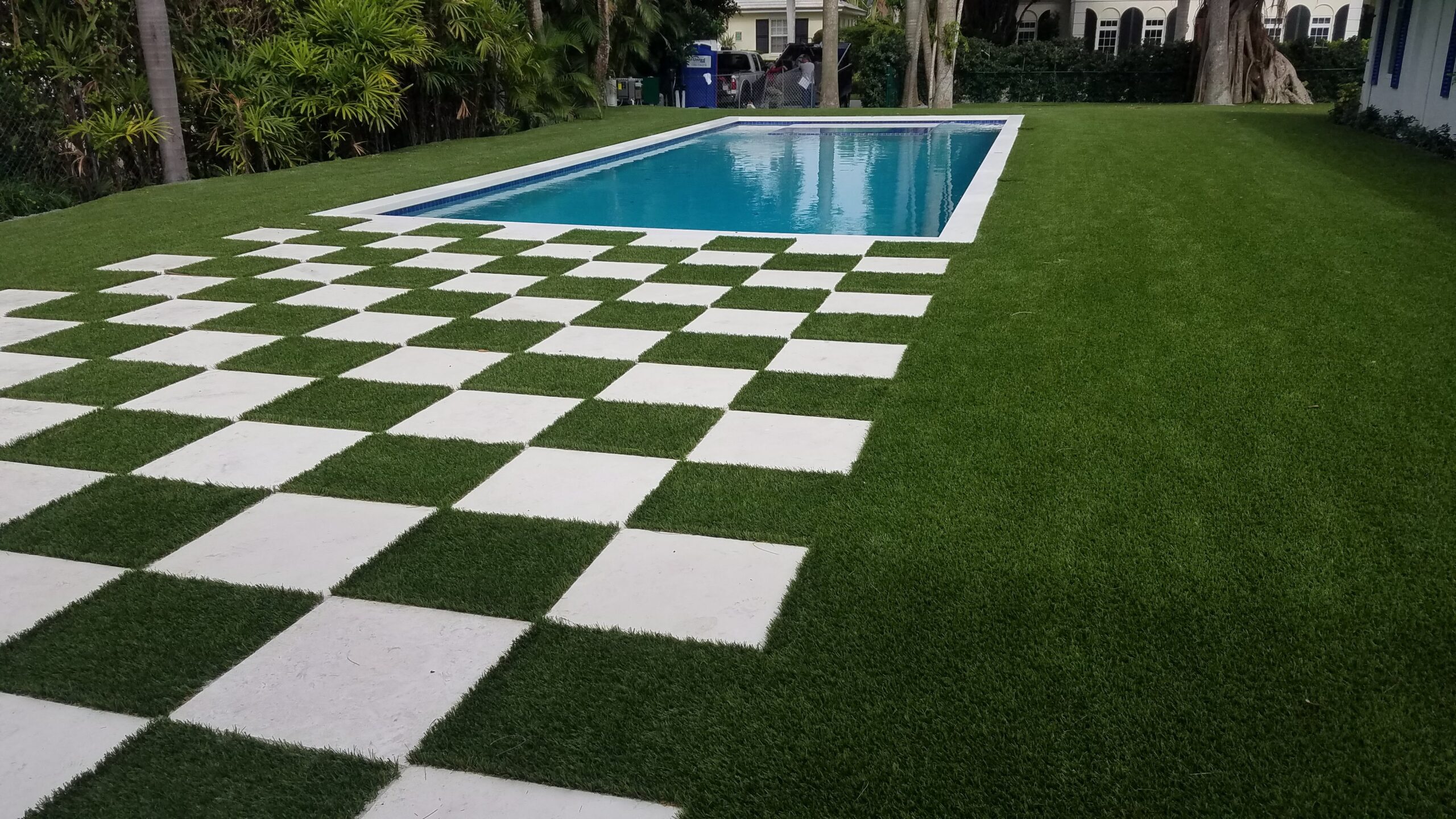 Artificial Grass With Pavers smart synthetic turf