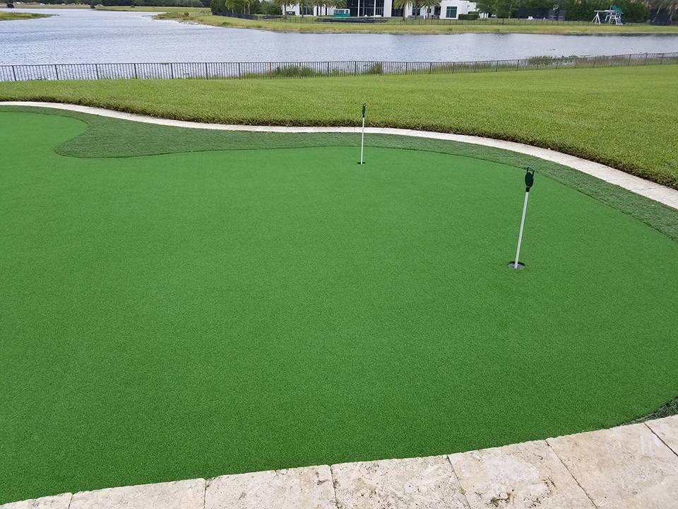 synthetic turf on golf fields
